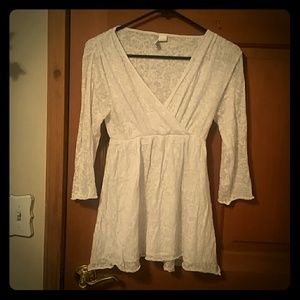 NEW PRICE DROP: Zenim Denim White blouse